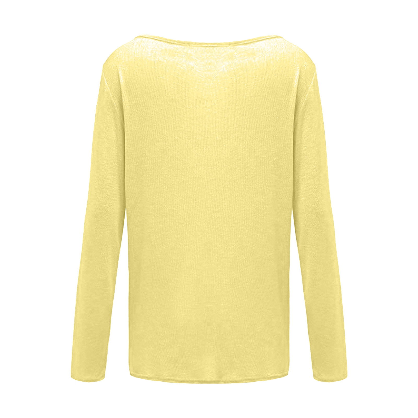 thumbnail image 4 of Top de manga larga de punto liso para mujer - Camiseta básica para combinar con otras prendas, ideal para la oficina o para llevar de forma informal, 4 of 5